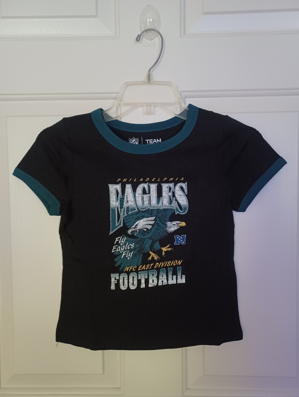 NFL Philadelphia Eagles Fitted Graphic Ringer T-Shirt
